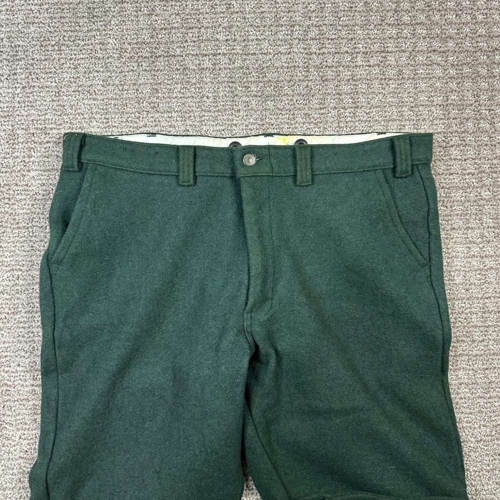 Vtg Codet Mens Forest Green Wool Blend Outdoor Hunting Pants 38x33 Made in CAN - Picture 8 of 9